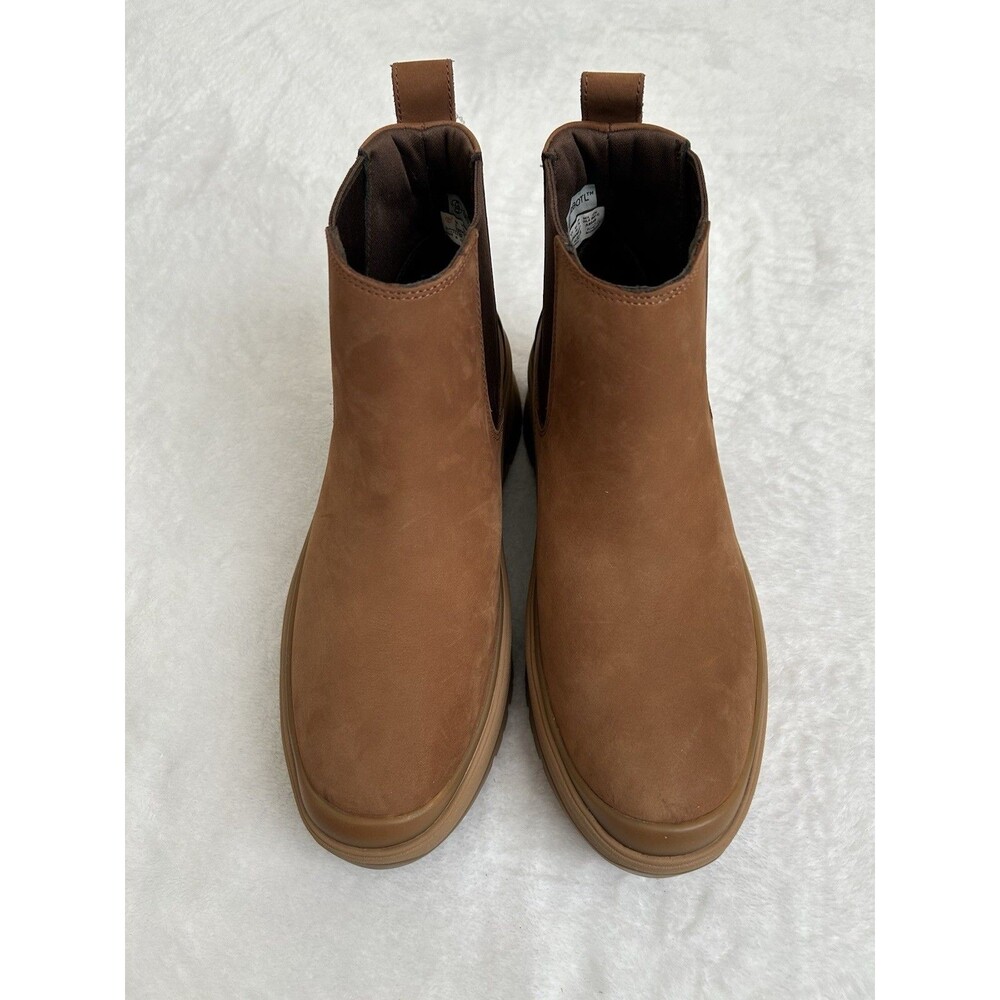 Timberland Roxie Lane Chelsea Boots Women’s 9 Brown Nubuck Pull On Lug Sole NEW - Picture 2 of 8
